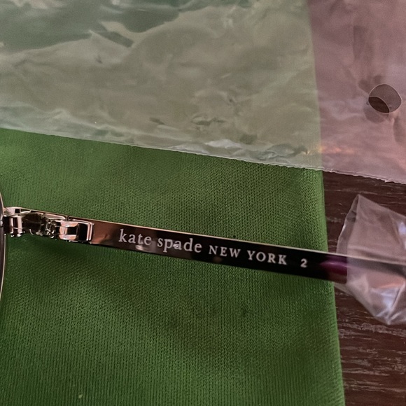 Kate Spade New York NWT Emmaline/s J5GHA gold aviator sunglasses in logo pouch main image 12